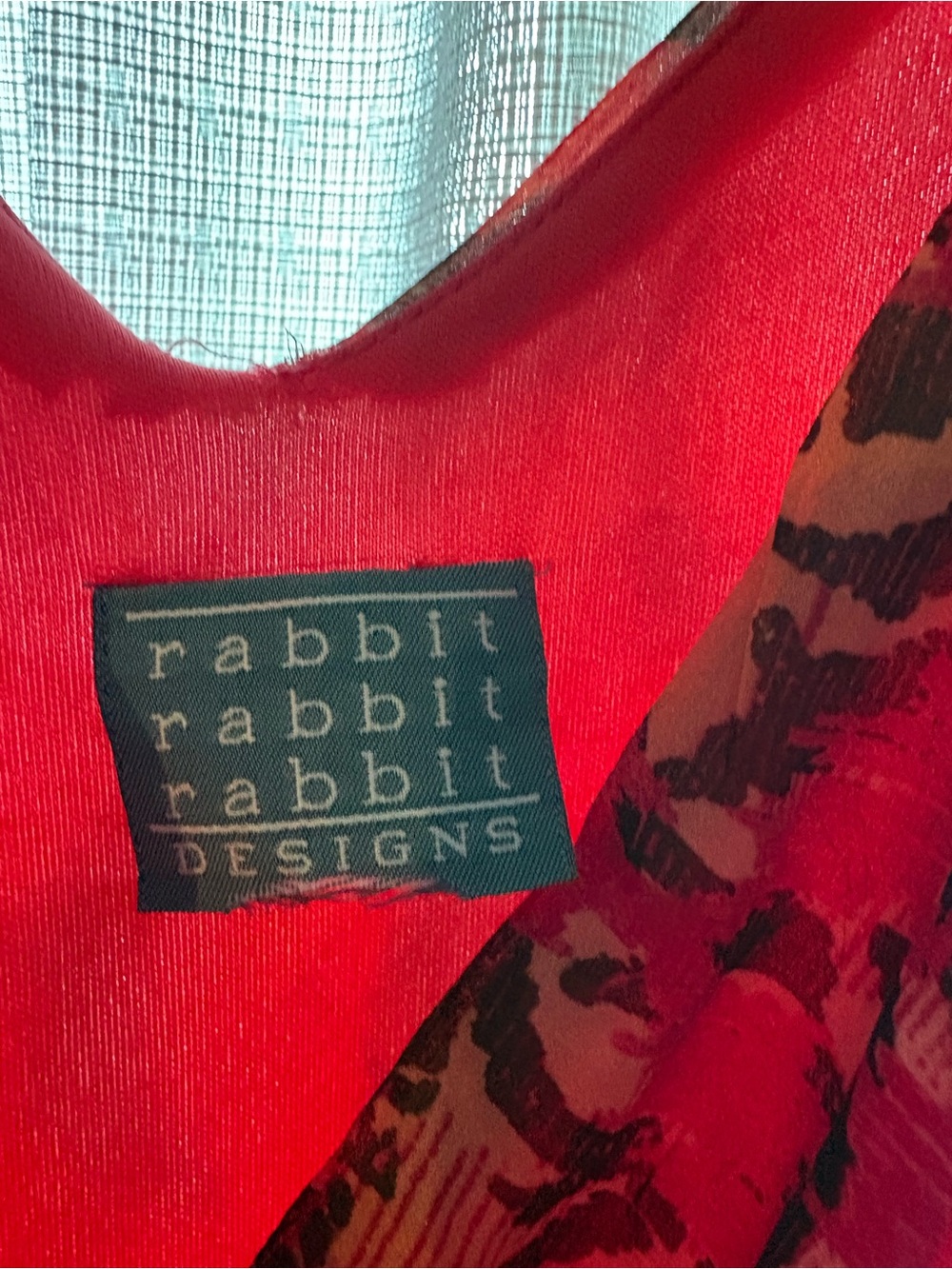 Rabbit Rabbit Rabbit Pink and Black Patterned V-Neck Maxi Dress - Picture 3 of 3